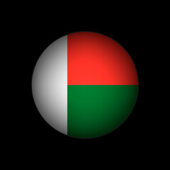 Country Madagascar. Madagascar flag. Vector illustration.