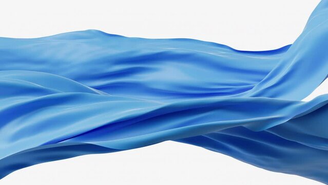 Flowing wave cloth, 3d rendering.
