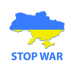 Stop war ukraine logo vector illustration.