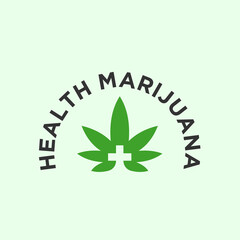 plus marijuana logo or health logo