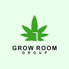 marijuana house logo or door logo