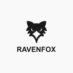 crow wolf logo or animal logo