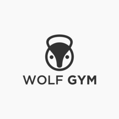 fitness wolf logo or sports logo