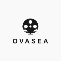 beach movie logo or movie icon