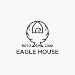 eagle house logo or animal logo