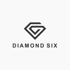 Fototapeta premium 6 diamond logo or jewelry logo