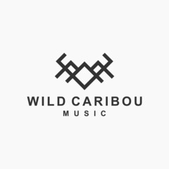 deer and mountain logo or hunting logo