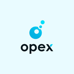 o bubble logo or technology logo