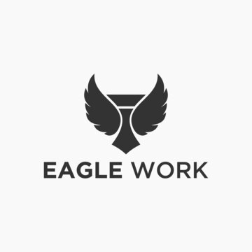 eagle tie logo or work logo