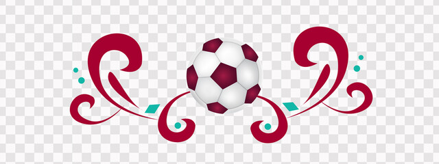 Sports event 2022. Qatar illustration Football Pattern