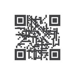 vector illustration of QR code, barcode icon.