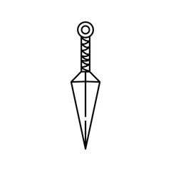 Kunai ninja icon. japanese sign. vector illustration