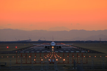 sunset over the river