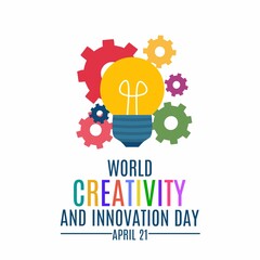 vector illustration of a light bulb with teeth. perfect for world creativity and innovation day