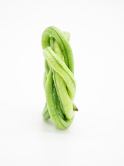 Slide shoot yardlong bean isolated on white background