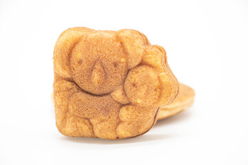 mini cake design like cat isolate on white background, front view