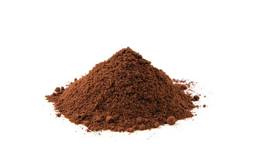 coffee powder isolated on the white background