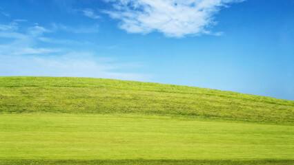 Grass hill from golf course for background