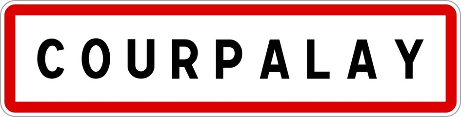 Panneau entrée ville agglomération Courpalay / Town entrance sign Courpalay