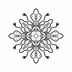 ornamental art design for coloring pages, logos, stickers
