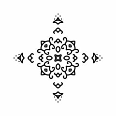 ornamental art design for coloring pages, logos, stickers