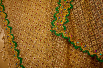 Traditional Golden Thai Cloth Background