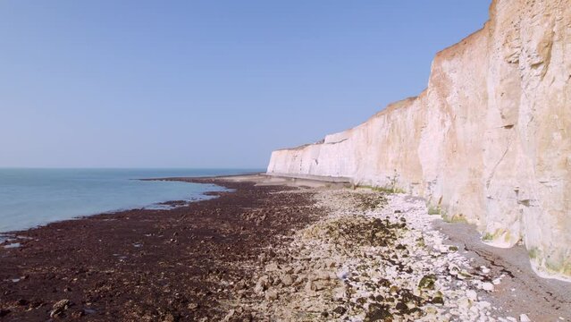Drone shot of English South East Coastline