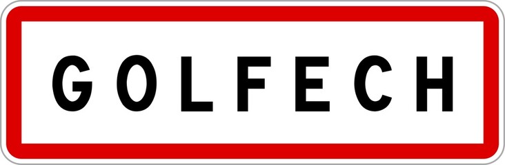 Panneau entrée ville agglomération Golfech / Town entrance sign Golfech
