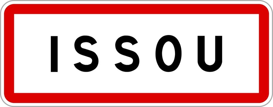 Panneau entr&eacute;e ville agglom&eacute;ration Issou / Town entrance sign Issou