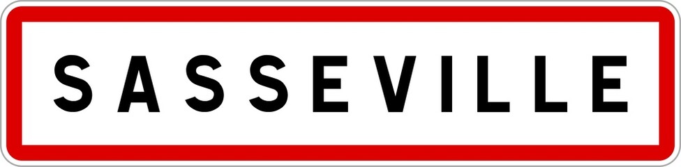 Panneau entrée ville agglomération Sasseville / Town entrance sign Sasseville