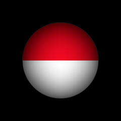 Country Monaco. Monaco flag. Vector illustration.