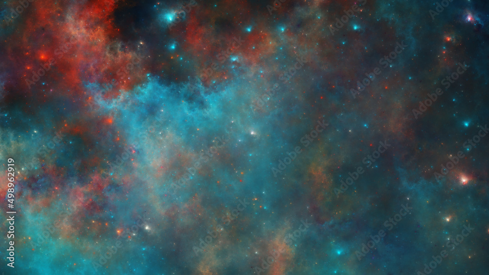Wall mural fictional nebula - nightwave nebula - sci-fi and gaming background
