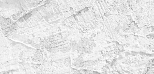 White Wall background texture with plaster, White concrete wall banner, interior design background