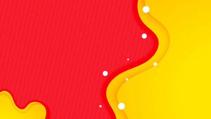 red and yellow background with bubbles
