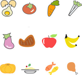 Healthy food icons