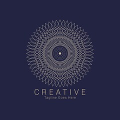 Tree shape sunflower vector logos illustration