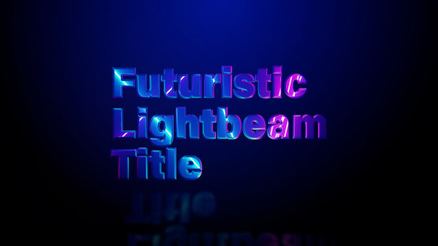 Futuristic Lightbeam Title