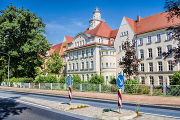 bischofswerda, deutschland - historisches altes gymnasium