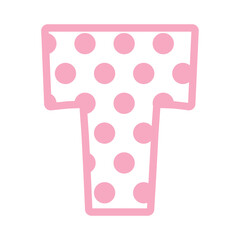 T Alphabet Polka dot abstract monogram