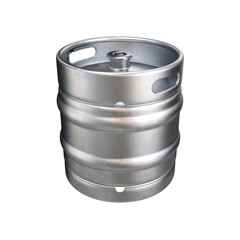 Small beer keg on a white background, 3d render