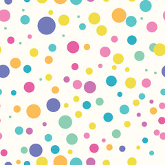 Confetti vector pattern, seamless repeat, geometric colorful abstract background