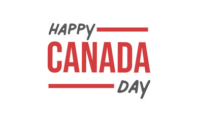 Fototapeta na wymiar Happy Canada day. Canadian national anniversary badge. Red maple leaf.