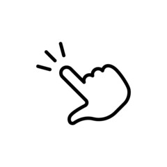 Fototapeta premium Hand click icon. Vector clicking pointer finger.