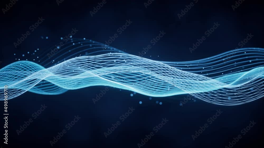 Poster Flowing wave lines, curve pattern, 3d rendering.