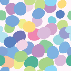 Colorful shapes, vector repeat pattern, seamless background