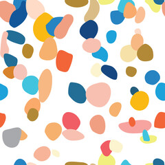 Modern abstract pattern, colorful scattered print