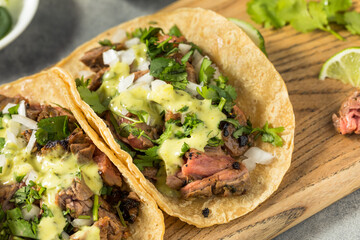 Homemade Mexican Steak Steet Tacos