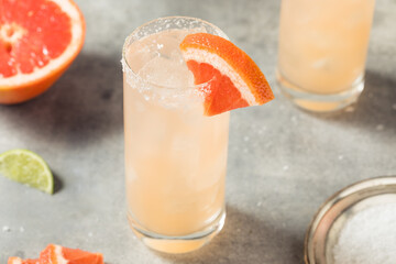 Cold Refreshing Tequila Paloma Cocktail