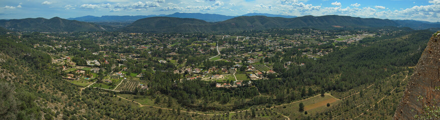 Fototapeta na wymiar Panoramic view of Xativa,Province Valencia,Spain,Europe 