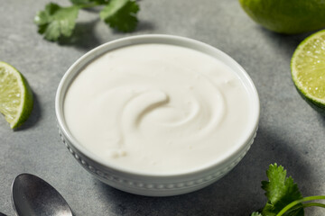 Obraz na płótnie Canvas Homemade Creamy Mexican Crema Dip